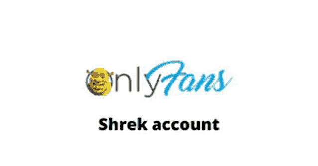 a logo for onlyfans shrek account with a shrek face on it