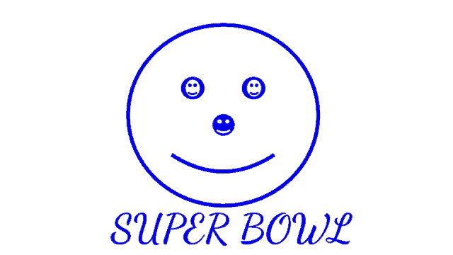 a super bowl logo with a smiley face