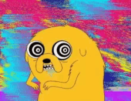 a cartoon character with a hypnotic look on his eyes