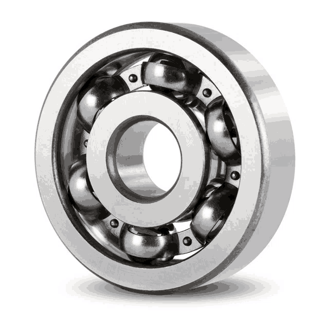 a metal ball bearing with a hole in the middle