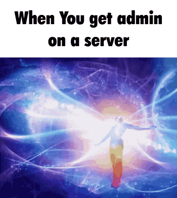 when you get admin on a server is displayed