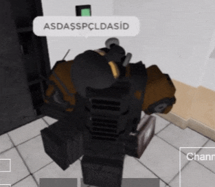 a robot in a room with the words asdaspcldasid on the top