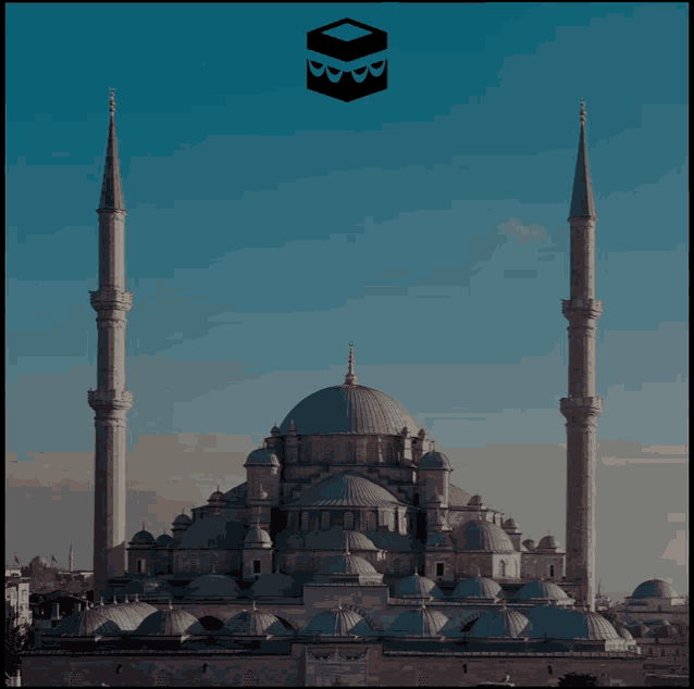 a picture of a mosque with the words yine bir cuma vakti yine bir selam vakti