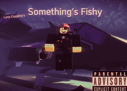 a poster for something 's fishy by larp caggin 's