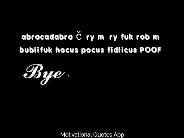 a black background with the words bye in white letters