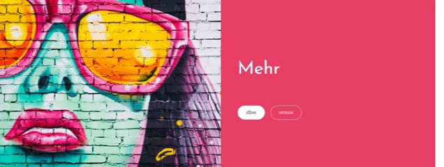 a brick wall with a painting of a woman wearing sunglasses and the word mehr below it