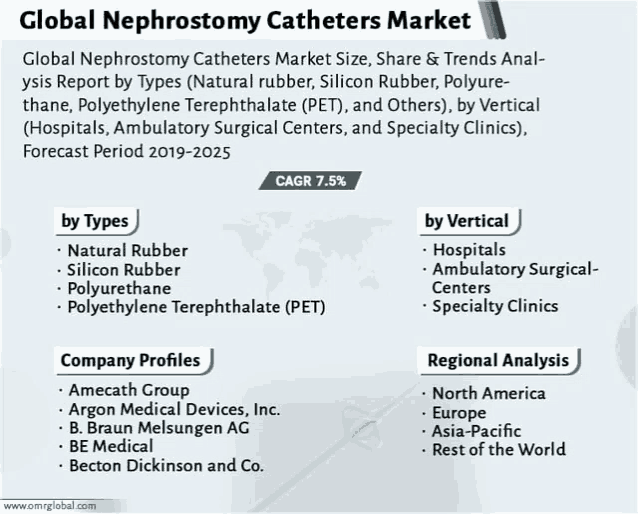 global nephrostomy catheters market size share & trends anal ysis report by types natural rubber silicon rubber polyurethan