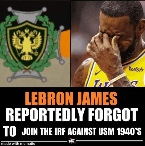 lebron james has reportedly forgot to join the irf against usm 1940 's