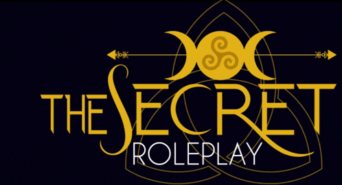 a logo for the secret roleplay with a triple crescent moon