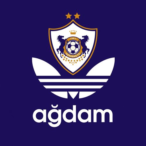 a logo for a soccer team with the name agdam on the bottom