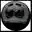 a black and white photo of a circle with a square in the middle .