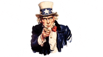 a painting of uncle sam pointing at the viewer