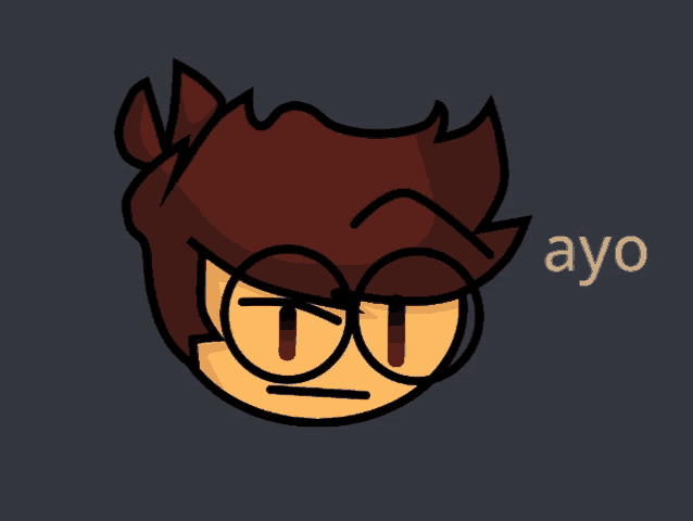 a cartoon drawing of a person with the word ayo written below it