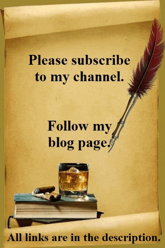 a scroll that says please subscribe to my channel follow my blog page all links are in the description