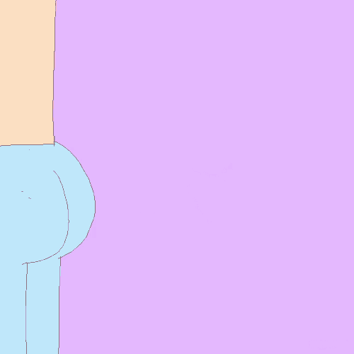 a cartoon drawing of a person 's butt with pink clouds coming out of it 's ass