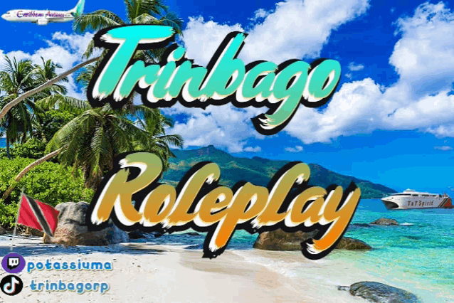 a picture of a beach with the words trinbago roleplay written on it