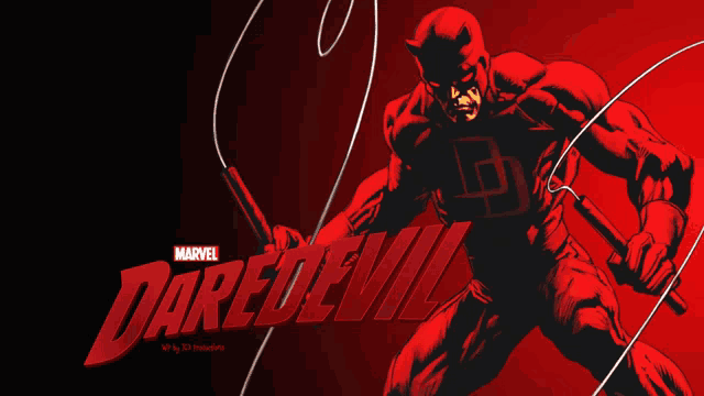 a poster for daredevil shows a man holding a whip