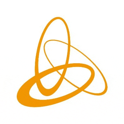 a yellow swirl on a white background that looks like a ring .