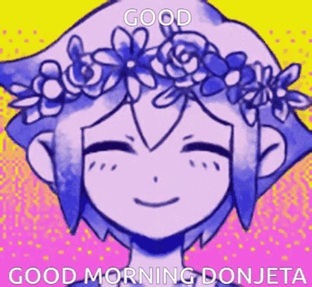 a drawing of a girl with a flower crown on her head