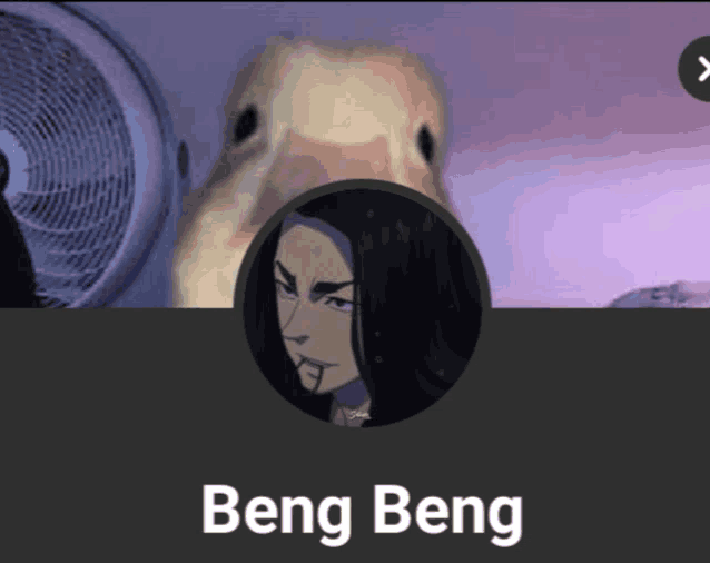 a picture of a person with the name beng beng on it