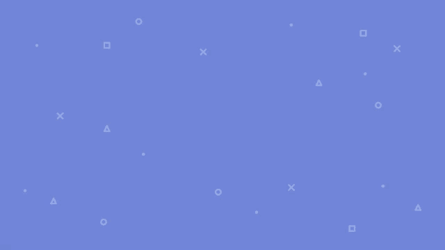 a blue background with a pattern of circles and triangles on it