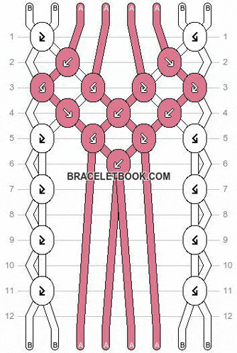 a diagram of how to make a friendship bracelet with a bracelet book .