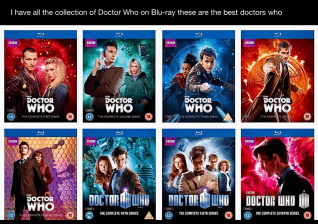 a collection of doctor who on blu-ray are the best doctor who