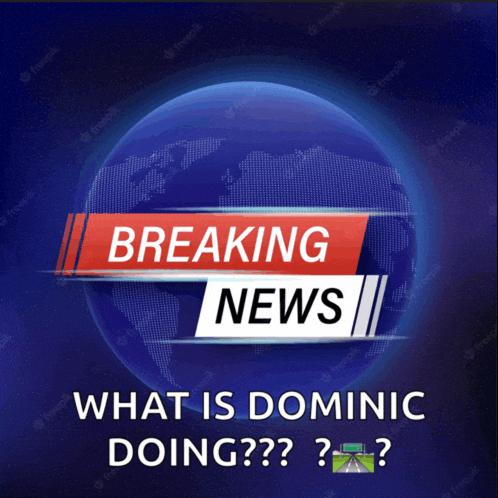 a breaking news banner with a map of the world in the background