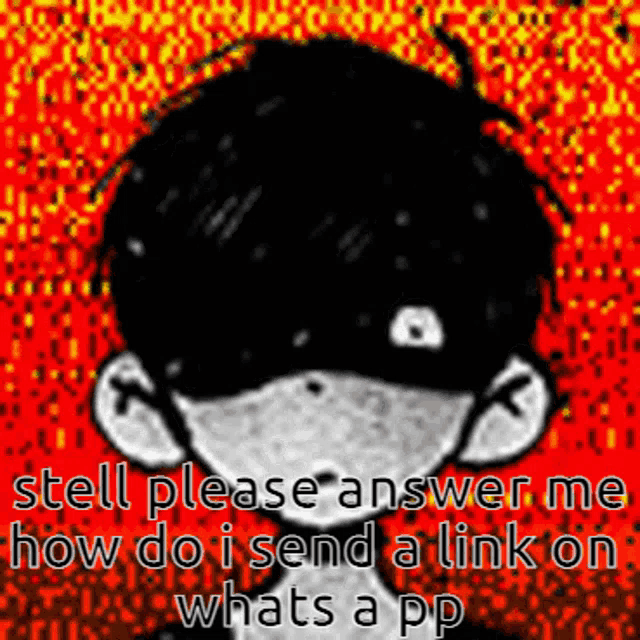 a picture of a boy with a mask on his face asking for a link