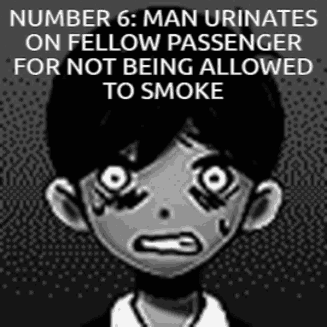 a man urinates on a fellow passenger for not being allowed to smoke ..