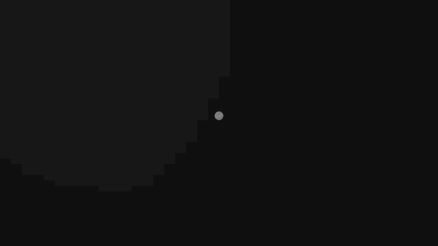 a black background with a triangle and two dots