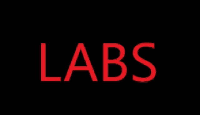 a black background with the word labs in red letters