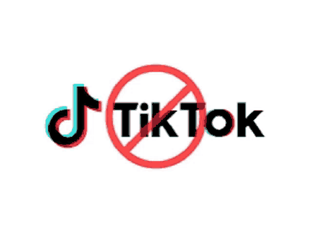 a tiktok logo with a red circle around the word