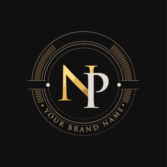 a logo with the letter np in a circle on a black background .