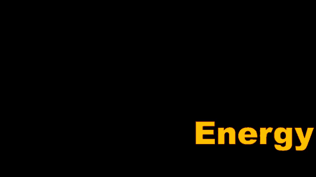 a black background with the word energy in yellow