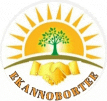 a logo for ekannoborter with a tree in the background