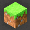 a minecraft block with grass on it and dirt on it .