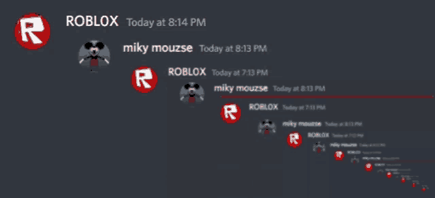 a screenshot of a roblox chat with miky mouzse