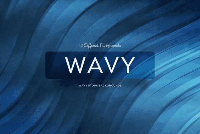 a blue background with the word wavy in white