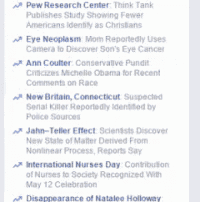 a screenshot of a facebook page that says ' pew research center think tank ' on it