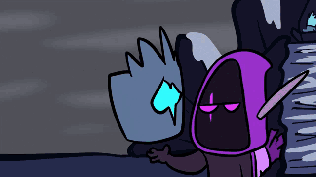 a cartoon character with a crown and a hood