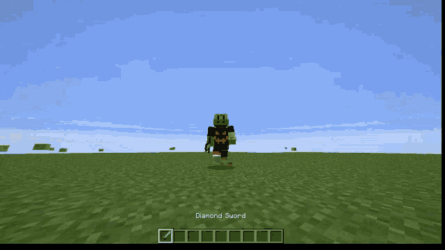 a diamond sword is being displayed in a minecraft game