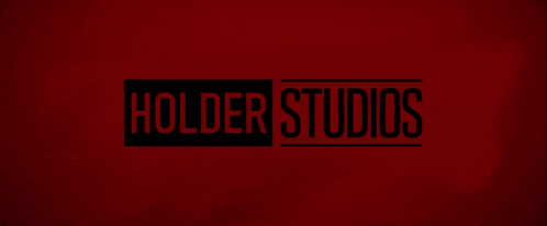 holder studios logo on a red background with a black border