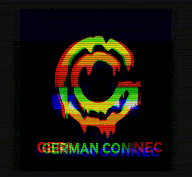 a german connec logo is displayed on a black screen