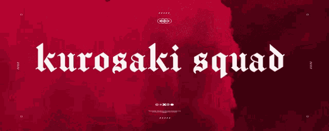 a red background with white text that says " kur osaki squa "