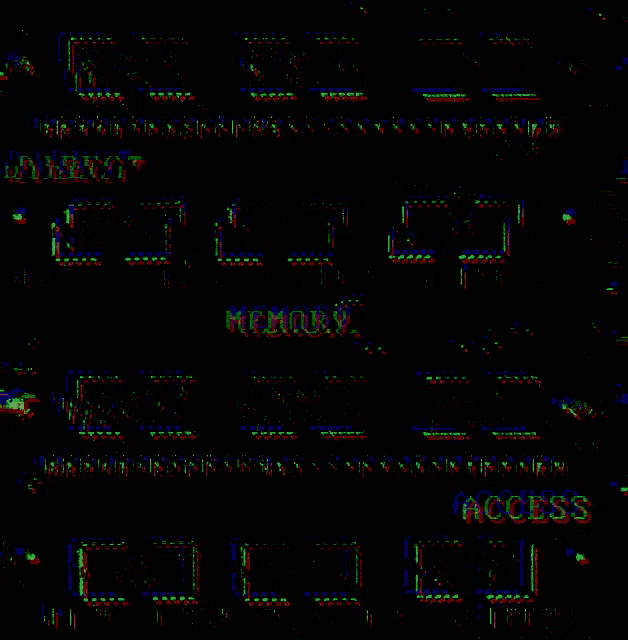 a black background with the words direct memory access