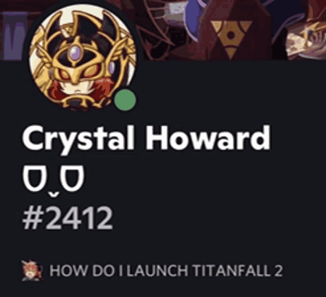 a screenshot of a person 's profile with the name crystal howard on it