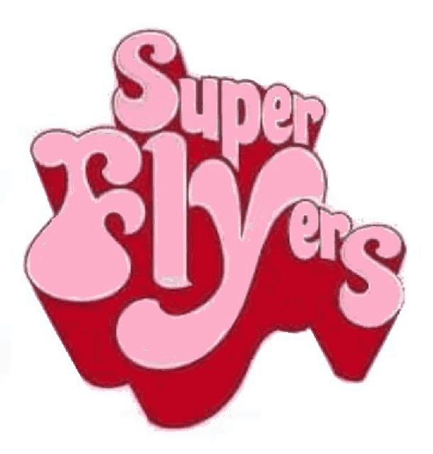 a red and pink logo for super flyers