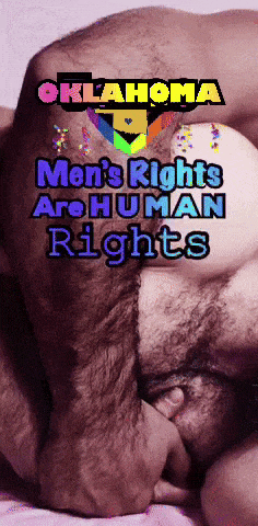 oklahoma men 's rights are human rights written on a poster