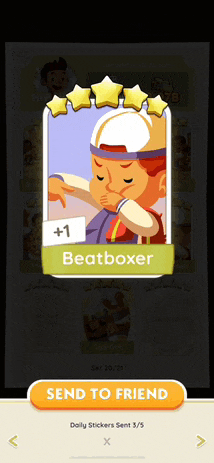 a screenshot of a game that says beatboxer and a button to send to friend